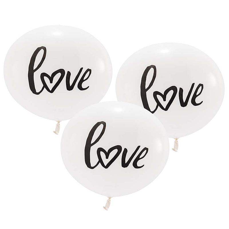 Pack de 3 Globos impresos LOVE